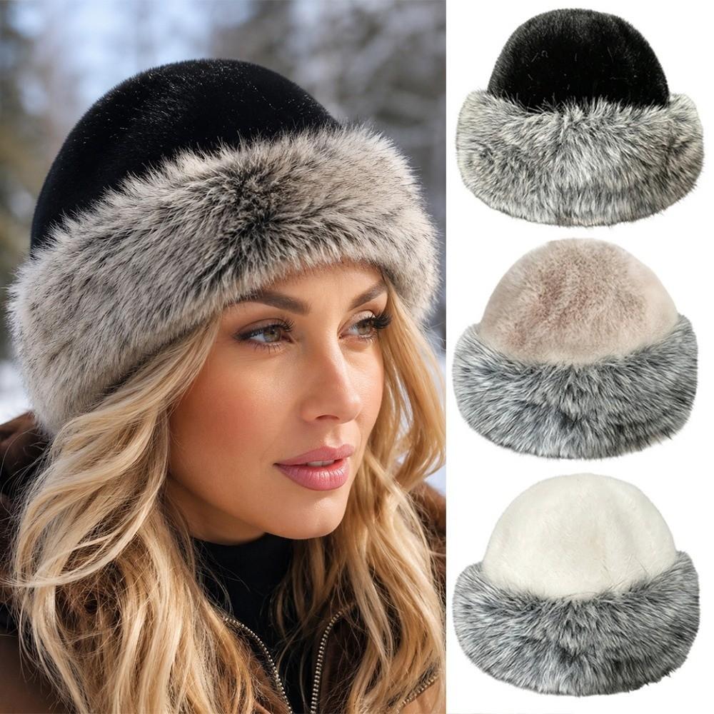 Fashionable Winter Thick Warm Hat Head Circumference 58-60cm Women's Mongolian Hat