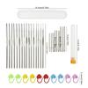 16/32/37Pcs Stainless Steel Crochet Hook Big Eye Knitting Needle Knitting Markers Set with Case for Crochet Hobbyist