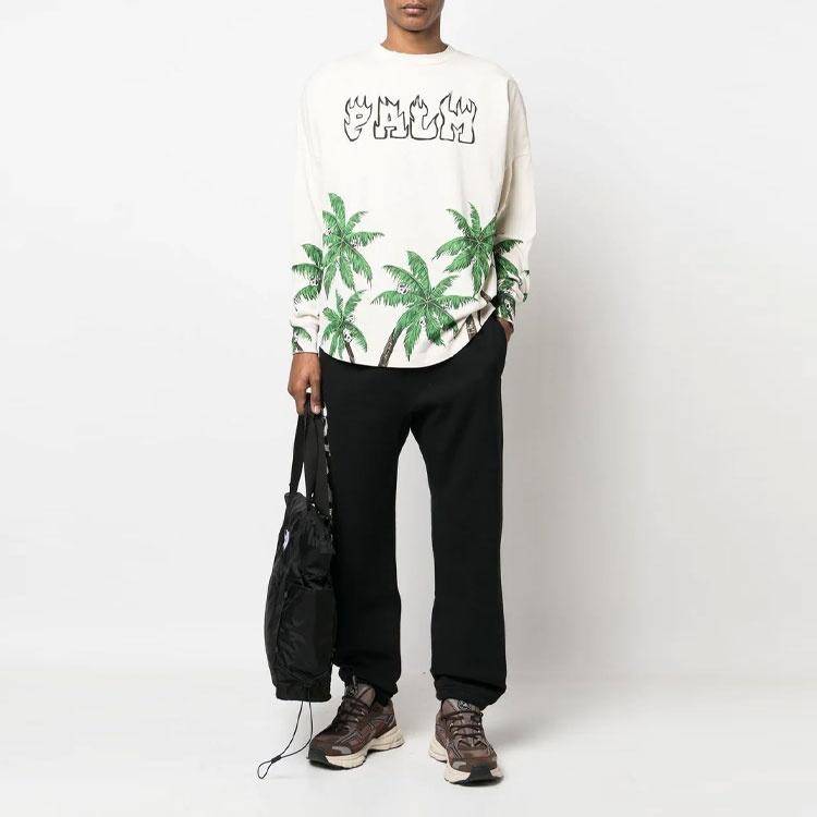Palm Angels Palm-print Cotton Sweatshirt Men's PMAB001S23JER0020155