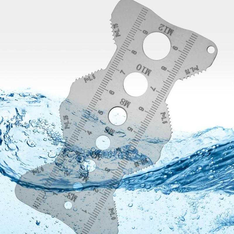 1/2 Pcs Stainless Steel Thread Checker Screw Measurement Ruler Metric Caliper Gauge Tool For Measuring Screw Pitch Bit Bolt Nut