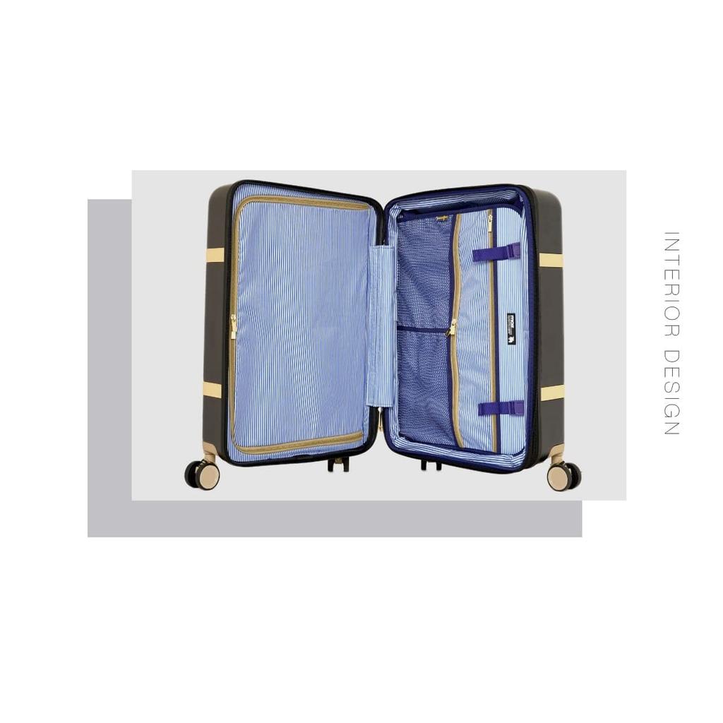 MOZ Suitcase with Expandable Medium Day 8 Quiet TS Embossed 3 Adjustable Light Carry-on Gusset, Size, 5-6 Capacity, 57cm, 56L-65L Capacity, Casters,