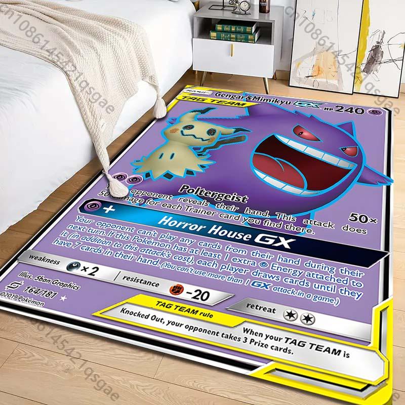 Naujas Produktas Pokémon Mimikyu Kortų Spausdintas Kilimas Svetainei Miegamajam Namų Dekoras Plotinis Kilimas Sofai Prieškambariui Žaidimų Kilimėlis