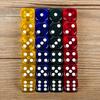 24 Pieces Set 16Mm Rounded Corners Playing Party Dices Four-Color Transparent Dice (Transparent Blue Green Yellow Red All 6)