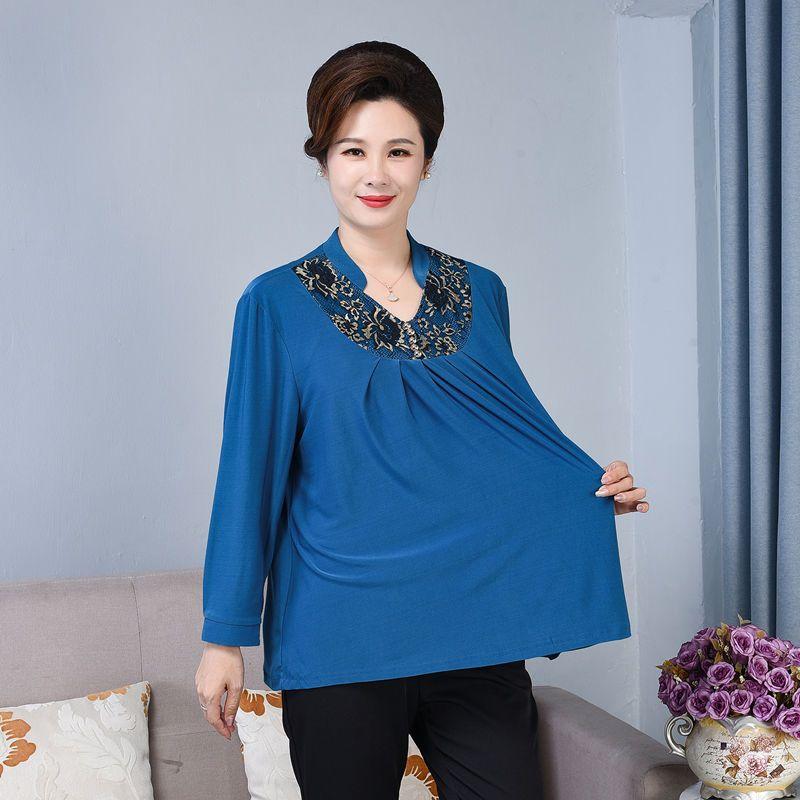 Spring Autumn Women's Plus Size Shirt Loose Long Sleeve T-Shirt