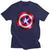 Handsome Captain America T Shirt Men Short Sleeves Cotton T-shirt Casual Shield Superhero Tees Fashion Tshirt