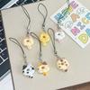 6Pcs/Set Cat Cookie Phone Charm Strap Soft Kawaii Kitty Couple Keychain Pendant Cute Lanyard Keycord Bag Decoration Gift