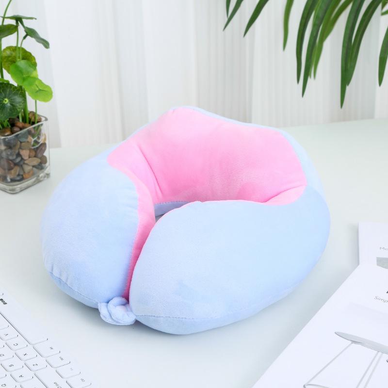 Cartoon Portable U-Shaped Neck Pillow - Foldable & Multifunctional for Travel