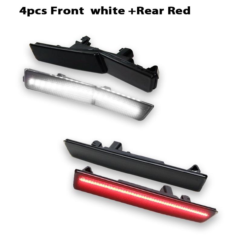 4pcs Car Lamp For 2015-2022 Dodge Challenger SRT Hellcat Widebody  Front & Rear Side Marker Lamps ,Turn Signal Parking