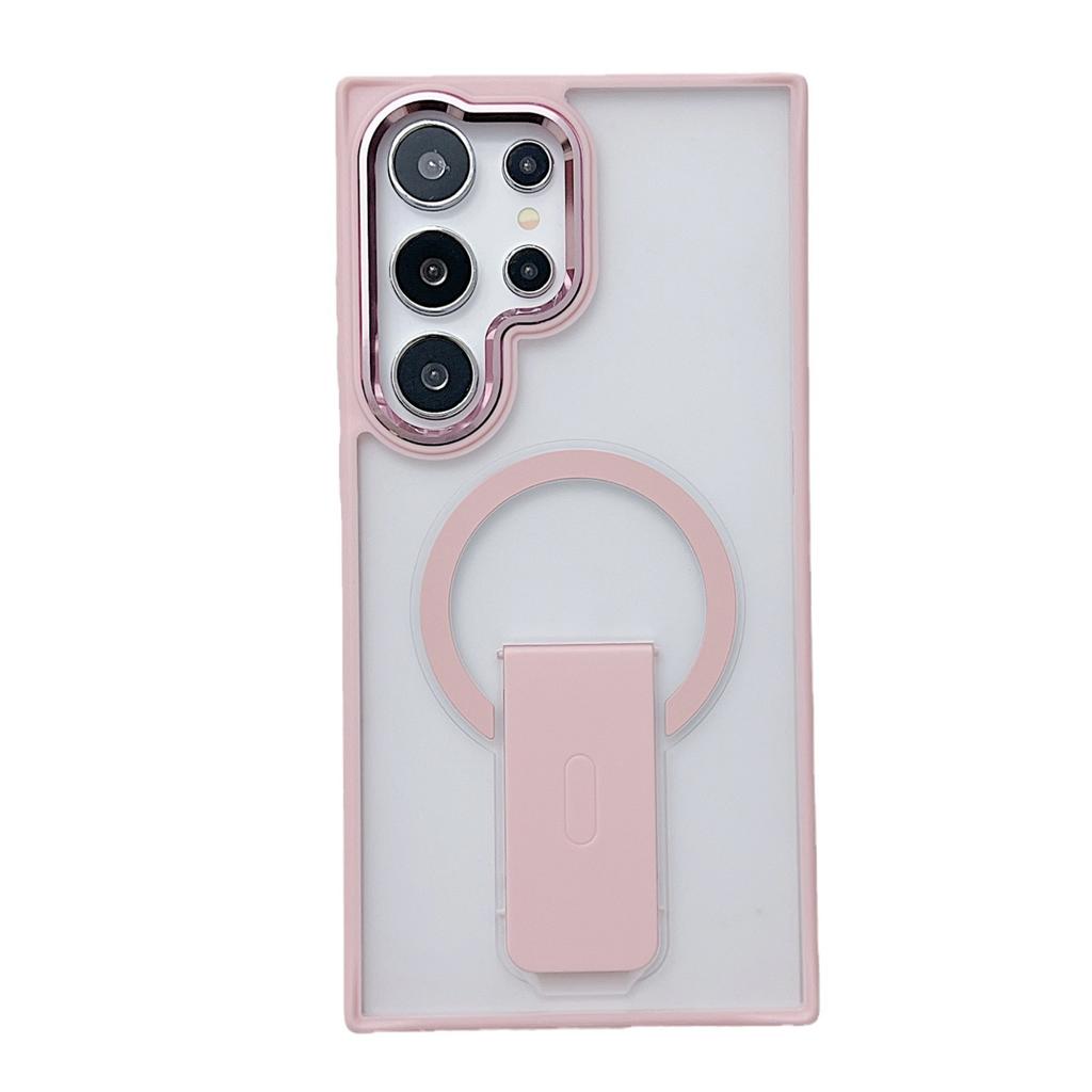 Suitable for Samsung S25 Ultra Mobile Phone Case S24u Dazzling Invisible Magnetic Bracket S23 Matte Skin Feeling Prevents Falling