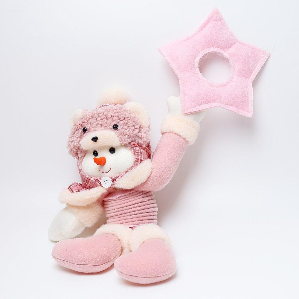 Рождественский Розовый Снеговик Плюшевые Куклы Игрушки С Весной Рождественская Елка Кулон — фото 8