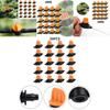 Micro Sprinkler Drip Irrigation Adapter 4/7 Micro Tube Simple Connection Orange Color