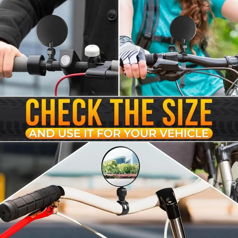 Oglindă Bicicletă Reglabilă 360 Grade Sigură Rotativă Oglindă Ghidon Oglindă Bicicletă Ciclism Unghi Convex Oglindă Siguranță