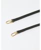 Daks Womens Accessories Black Solid Cowhide Strap_Dcho6E200Bk