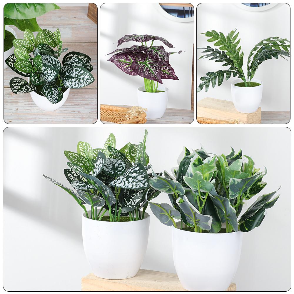 Room Home Decoration Fake Greenery Green Foliage Artificial Plants Bonsai Simulation Flowers Potted