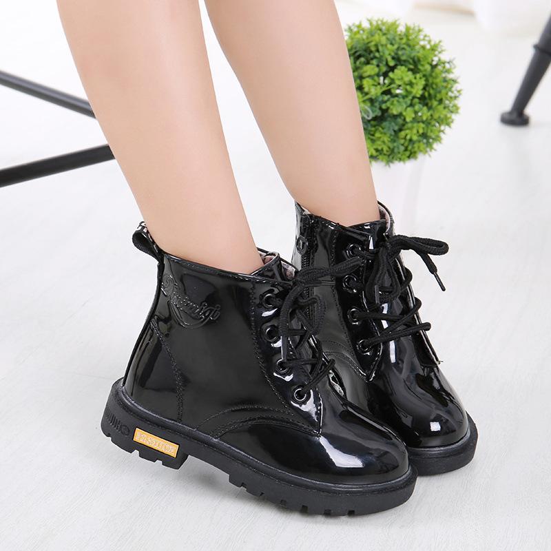 Four Season Children Shoes PU Leather Waterproof Boots Kids Boots