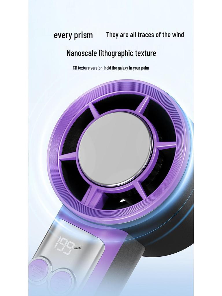 Compact Handheld Outdoor Cooling Fan - Portable, Long-lasting, Strong Wind Power