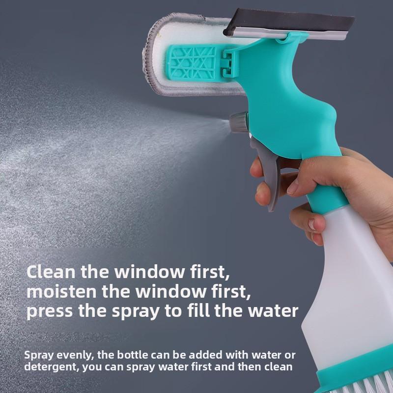 4 In 1 Window Cleaning Brush Bathroom Mirror Glass Wiper Car Cleaning Tool Sliding Door Shower Glass Door Clean