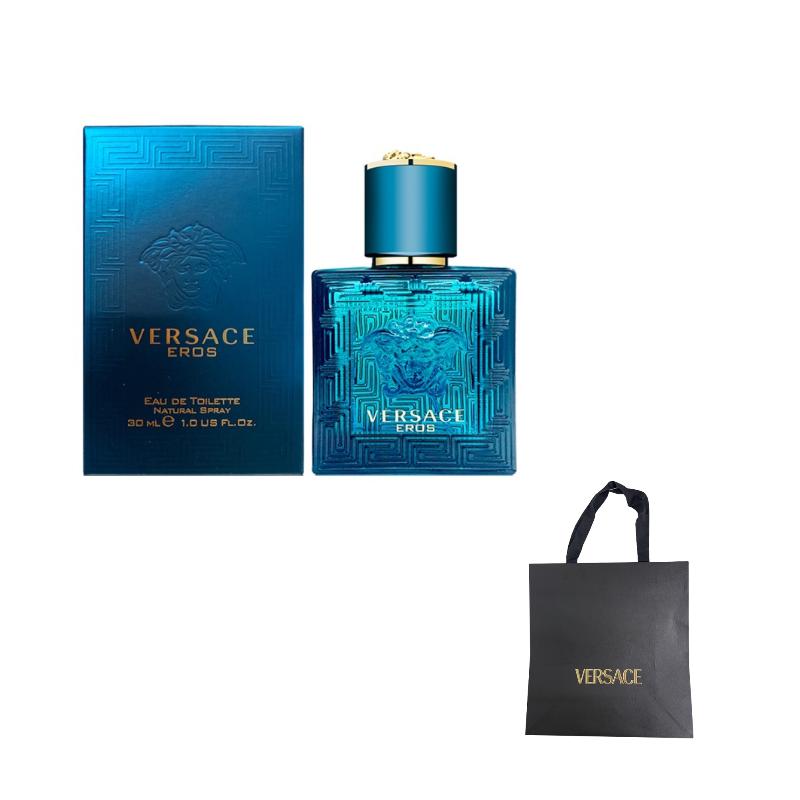 VERSACE Eau De Toilette, Eros, Eau De Toilette Men s Eau Perfume Fougere Eau De Toilette 30ml/50ml/100ml/200ml 30ml|Versace Black Shopping Bag