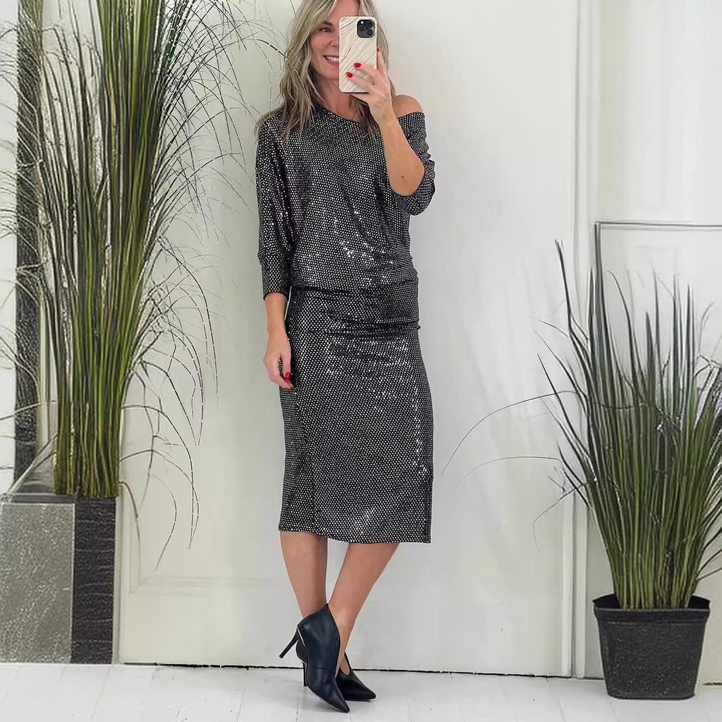 2023 European & American Autumn/Winter Sequin Nightclub & Evening Dress