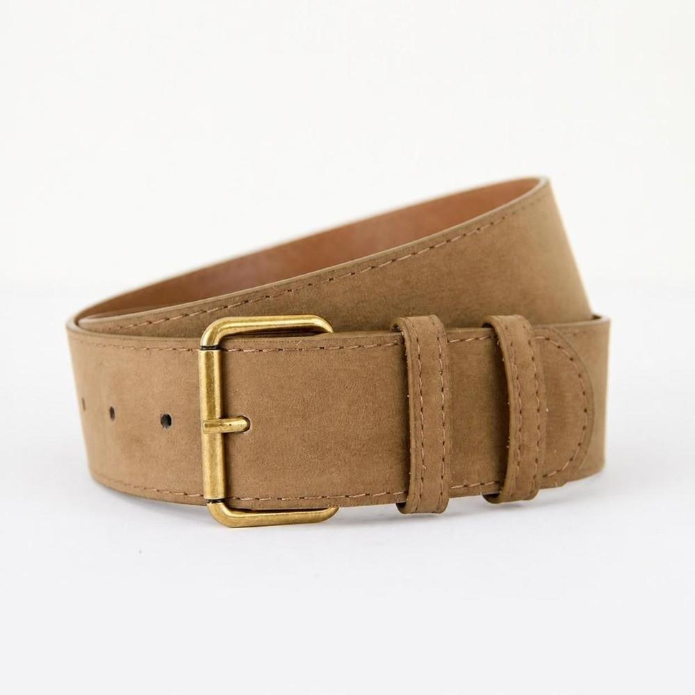 Vintage Wide Waist Belt Classic PU Leather Belt Decorative Faux Suede Belt  For Dress Jeans