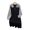 Plus Size Women's Loose Hoodie Dress - Bust 150/160 Cm, Sizes 200-350 Jin