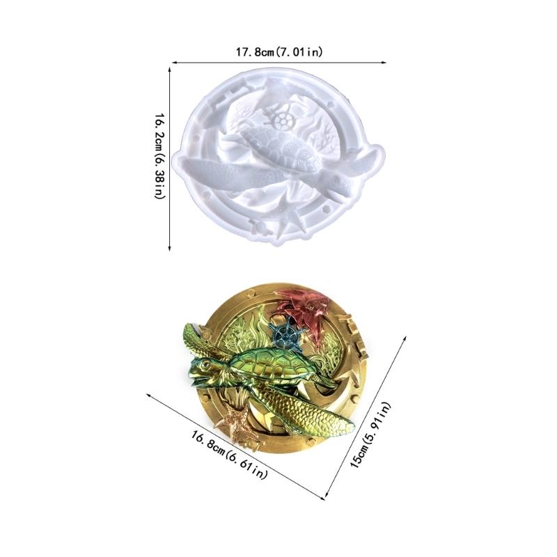 Semi-stereoscopic Marine Turtle Wall Ornaments Drop Glue Mold Diy Wall Pendant Desktop Decoration Epoxy Silicone Mold