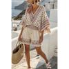 16 European and American summer printed beach blouse vacation casual bikini beach bat sleeve set