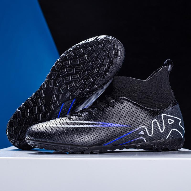 New student adult non-slip and breathable wear-resistant high-top football shoes professional game training light and breathable comfortable stickers