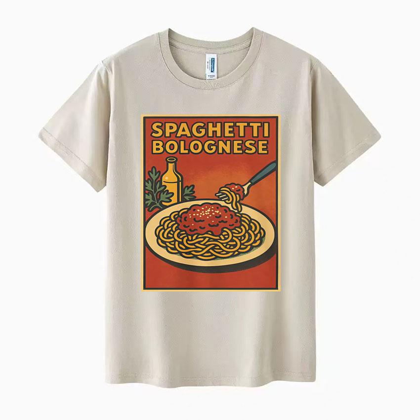 Funny Italian Spaghetti Meme Pop T Shirt Men Women Tshirt Fashion Crewneck Cozy Casual Aesthetic Shortsleeve Tshirts Hot Sale