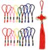 100pcs Chinese Knot Tassel Lanyard Colorful Hanging Rope For DIY Handmade Chinese Knot Phone Key Chain Decoration Accessories
