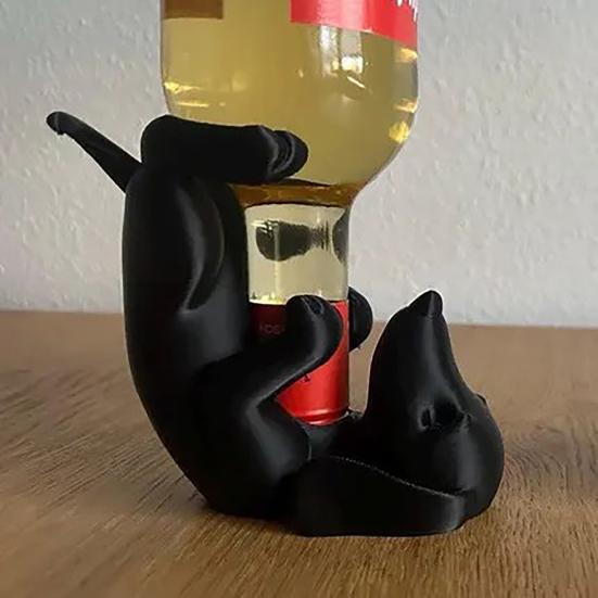 Wine Bottle Holder Cute Resin Dog Wine Rack Bar Decor Sturdy Stable