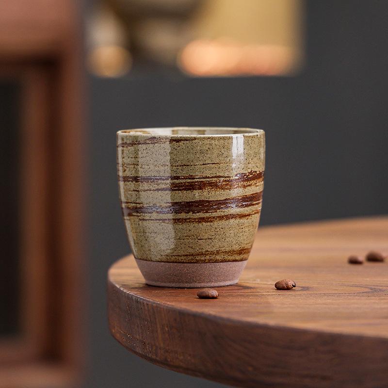 Retro Ceramic Coffee Cup Latte Latte Cup High Value Creative Water Cup Japanese Kung Fu Teacup