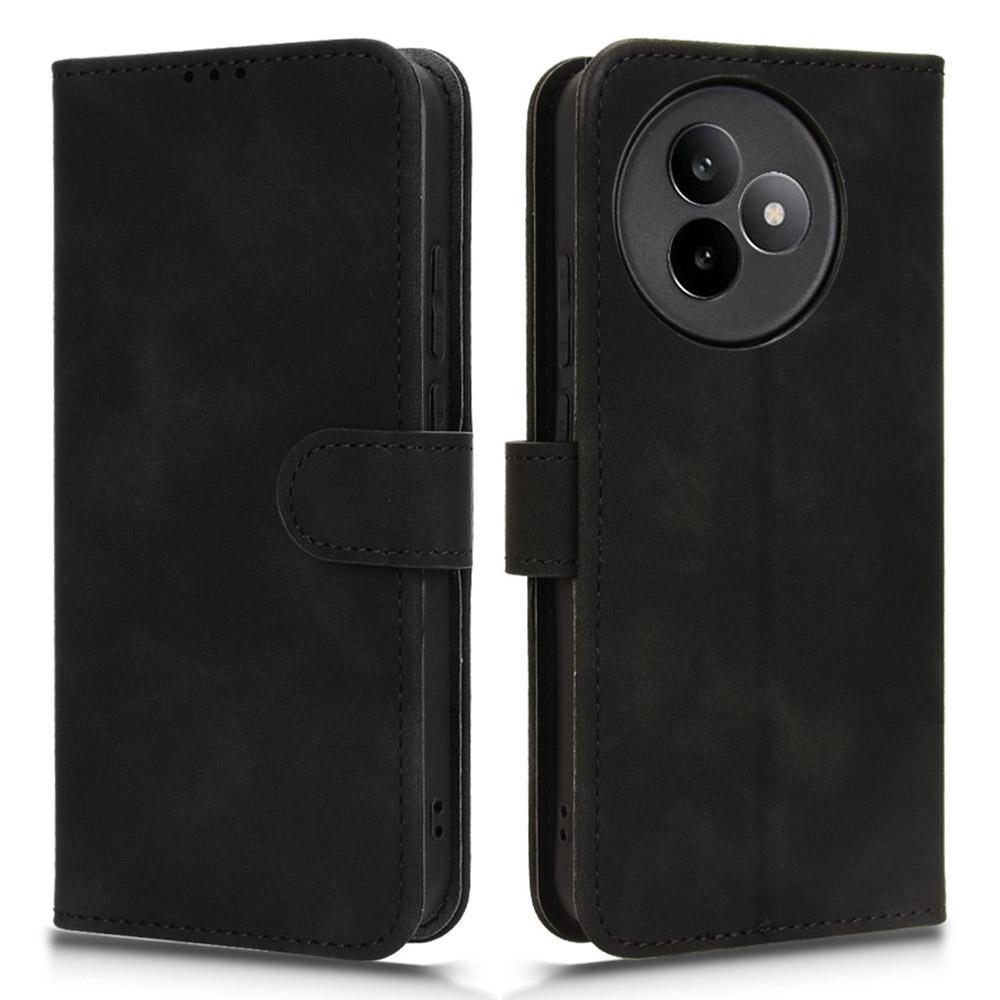 

For Xiaomi Redmi K80 Ultra 5G Leather Case Skin Feel Anti Drop Wallet Flip Phone Cover Black