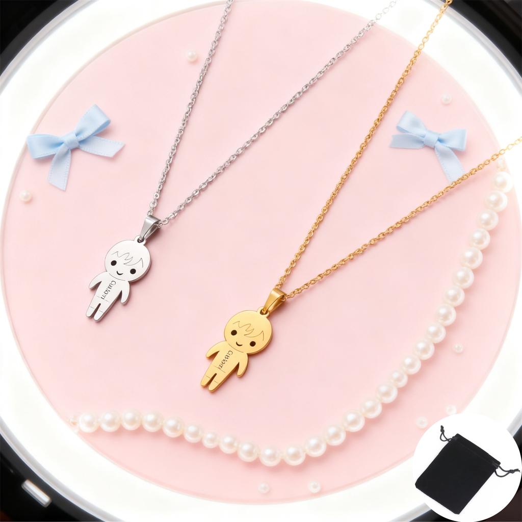Customized Name Date Couple Necklace Stainless Steel Personalized Carving Name Hip Hop Necklace Couple Jewelry Gift