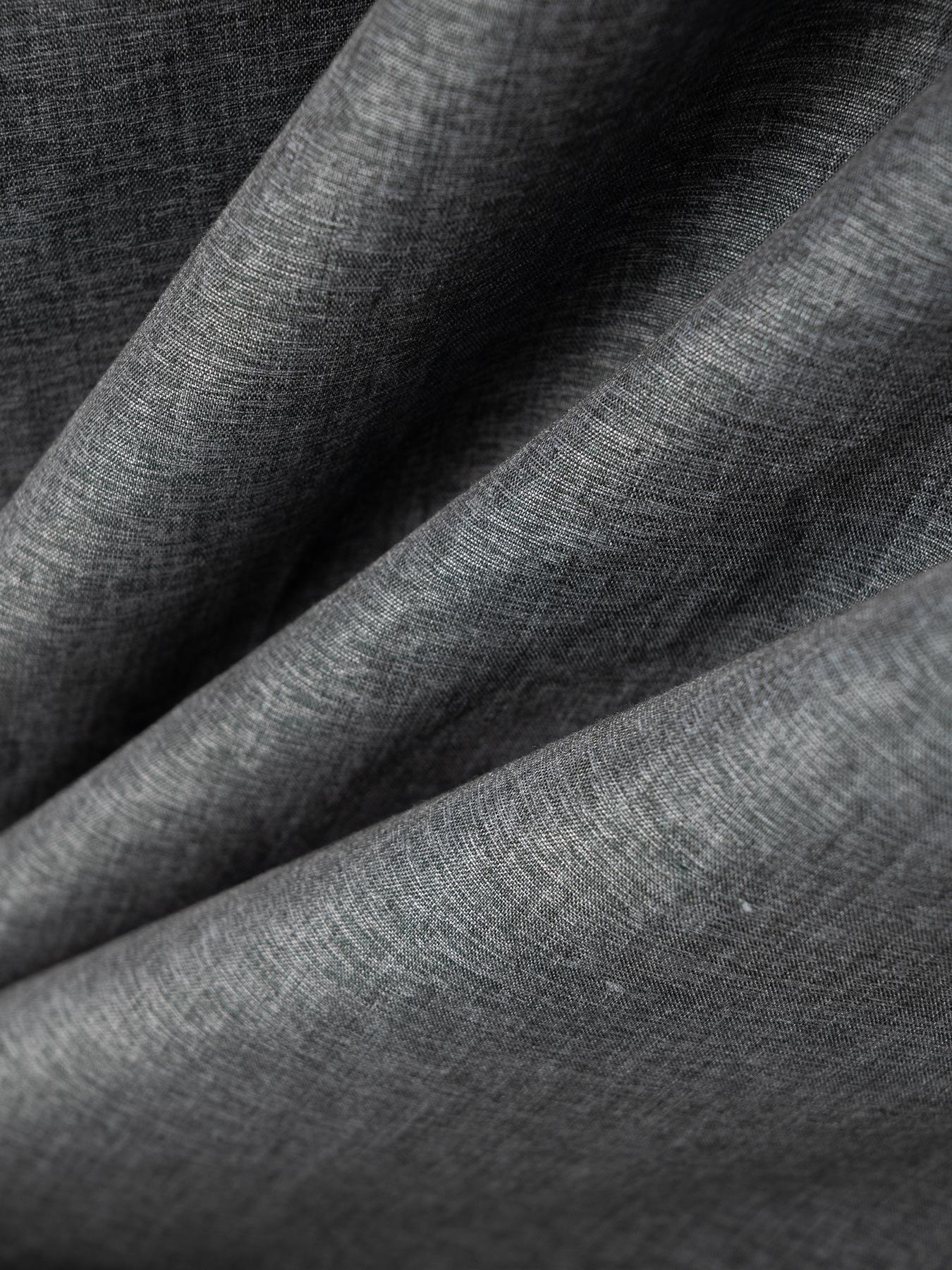 Мужская модная однотонная рубашка с длинными рукавами — фото 12