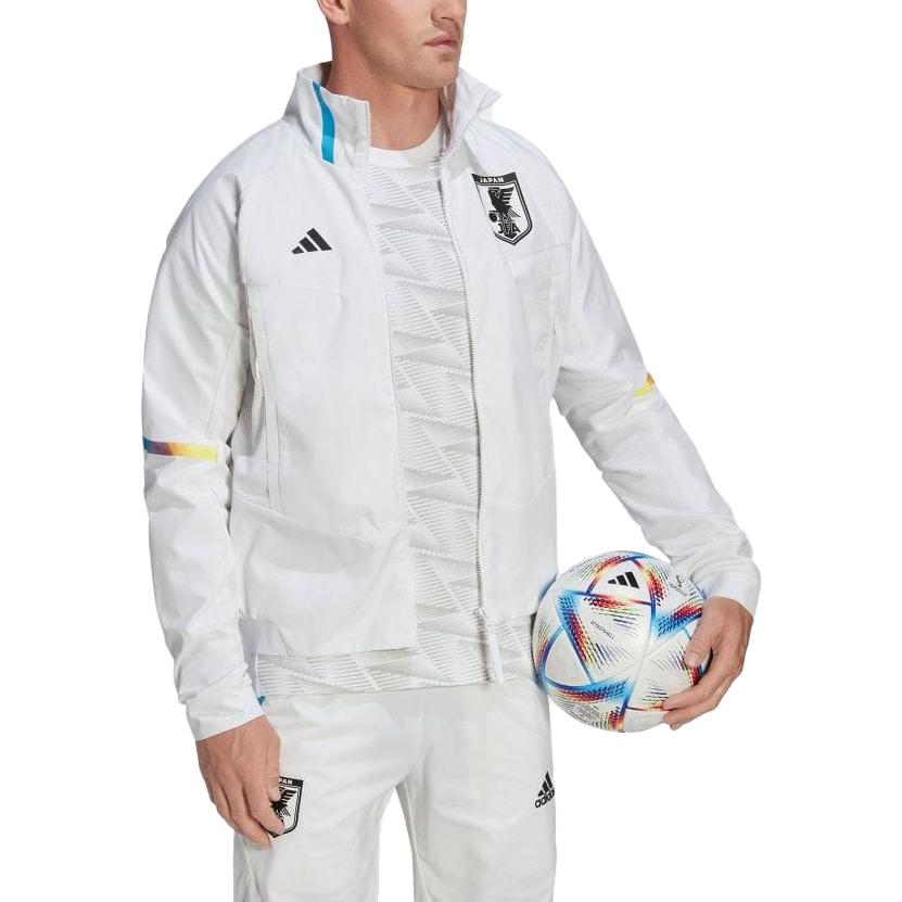 adidas Jackets Men's White Stand Collar Moderate Other IC1577