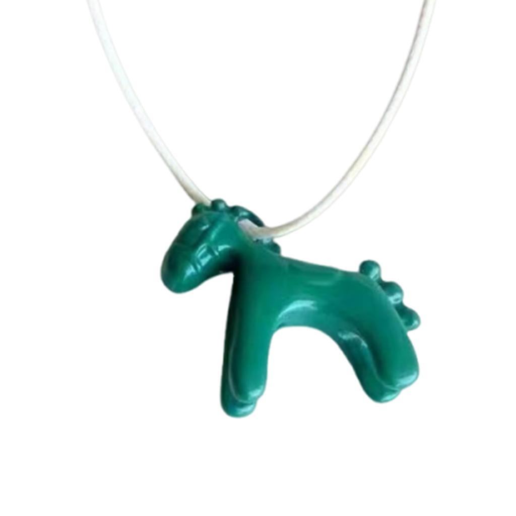 Horse Pendant Necklace Adjustable Horse Charm Necklace for Women Simple Jewelry Accessories