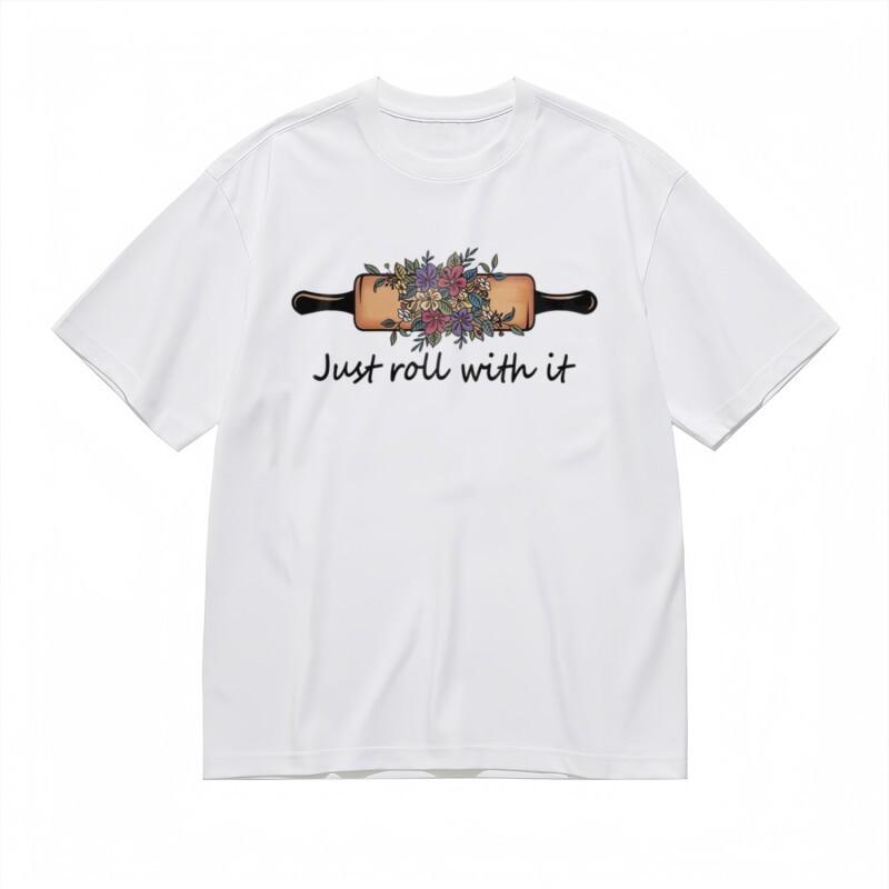 

Women s Trend Classic T-Shirt Pink Purple Blossom Kitchen Tool Graphic Tee S