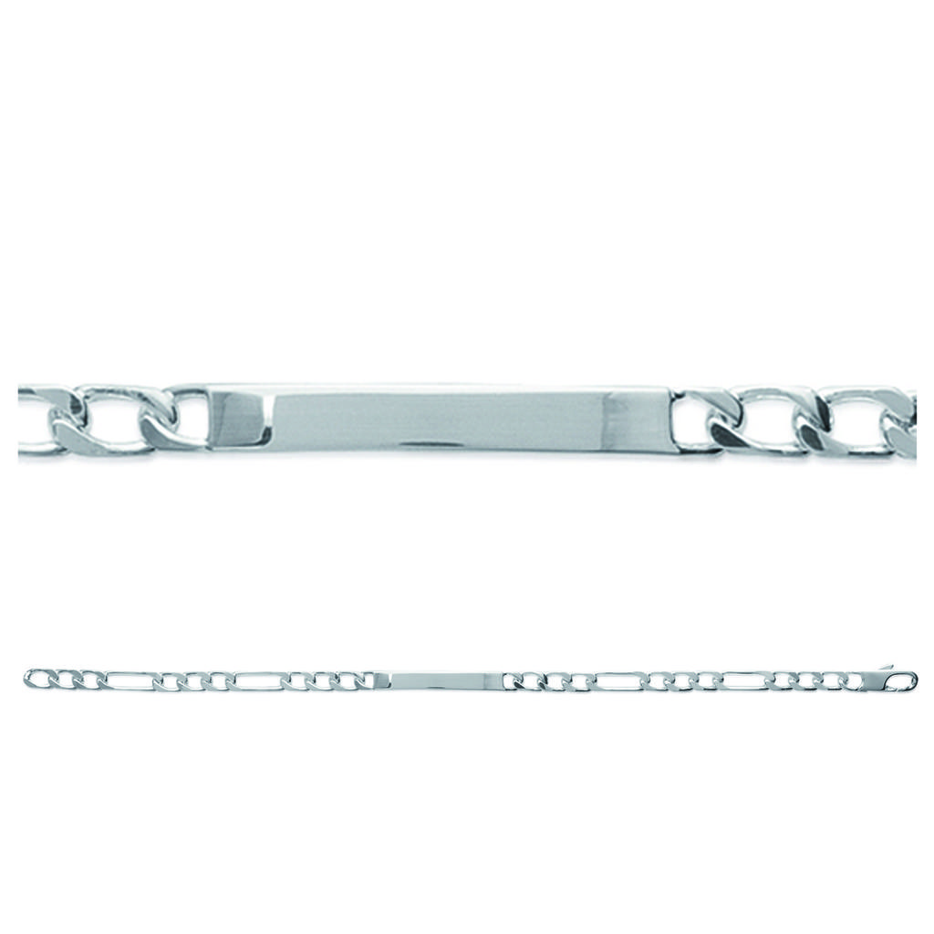 Les Trésors De Lily [P9948] - Silver 'Identity' Bracelet Silver (rhodium Plated) - 18 Cm 4 Mm