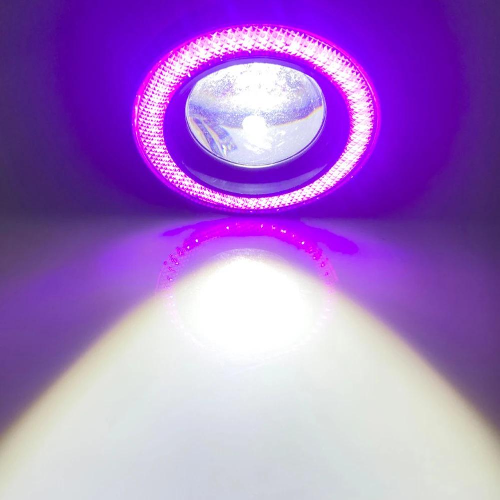 

Car 12V DC 30W COB Angel Eye DRL Daytime Running Bulb 1Pair Waterproof Fog Lights Ambient Lamps 64 76 89mm Driving Headlight 64mm світло-рожевого кольору