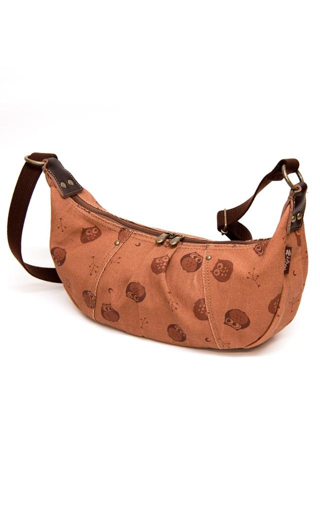 Body Shoulder Made In Persimmon Shibu Dyed Canvas Crossbody S [creareki] Bag, Bag, Women's, Japan, Bag, Bag, KS-326 (Owl)