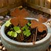 2pcs Artistic Three Leaf Shape Lawn Ornaments Garden Insert Signs For Gardens Patios And Balconies