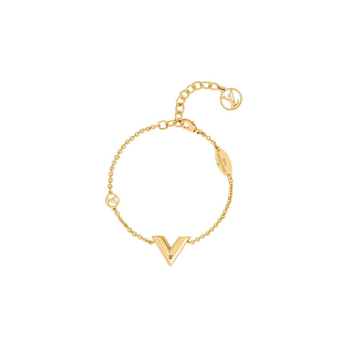 

Louis Vuitton Essential V Fashionable Versatile Trendy Minimalist Metal Bracelet Unisex Bracelet m00858 Box+Shopping Bag