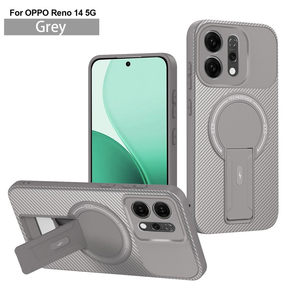 Shockproof Armor Phone Case For OPPO Reno 14 14F Reno14 Pro Reno14F 5G Magnetic Bracket Magsafe Holder Bumper Cover