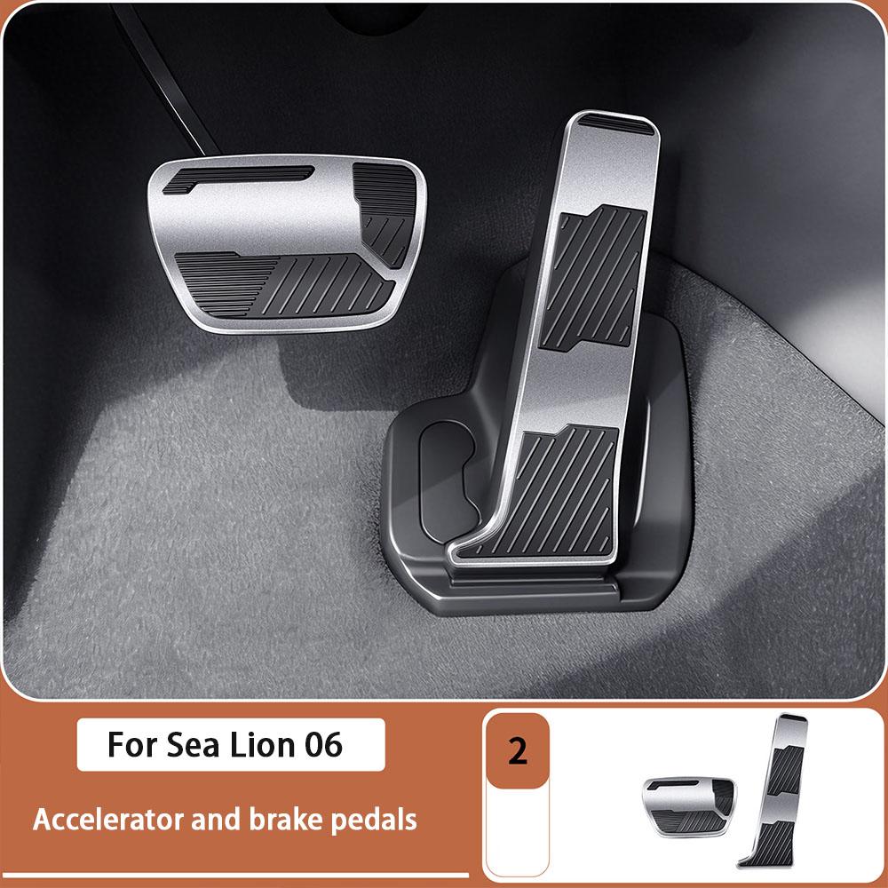 For BYD Seal 06 EV/DM-I Aluminum Alloy Throttle Brake Pedal Anti-Slip Foot Pedal Accessories Car Supplies