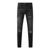 VibeStreet Fashion Americans Brands Men's Jeans Luxury Streetwear Holes Long Trousers Quality Male Stretch Slim Pants Skinny Trousers