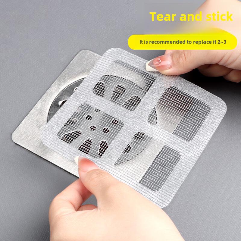 Selbstklebender Anti-Verstopfungs-Bodenablauf- und Haarfilter-Aufkleber für Bad & Küche
