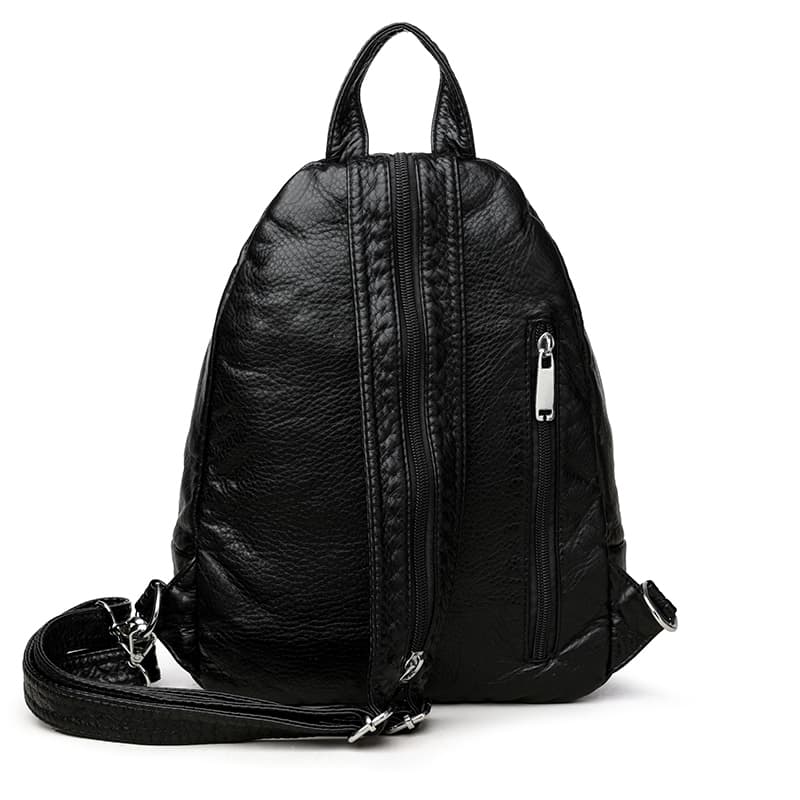Backpack Casual soft leather schoolbag Travel small backpack