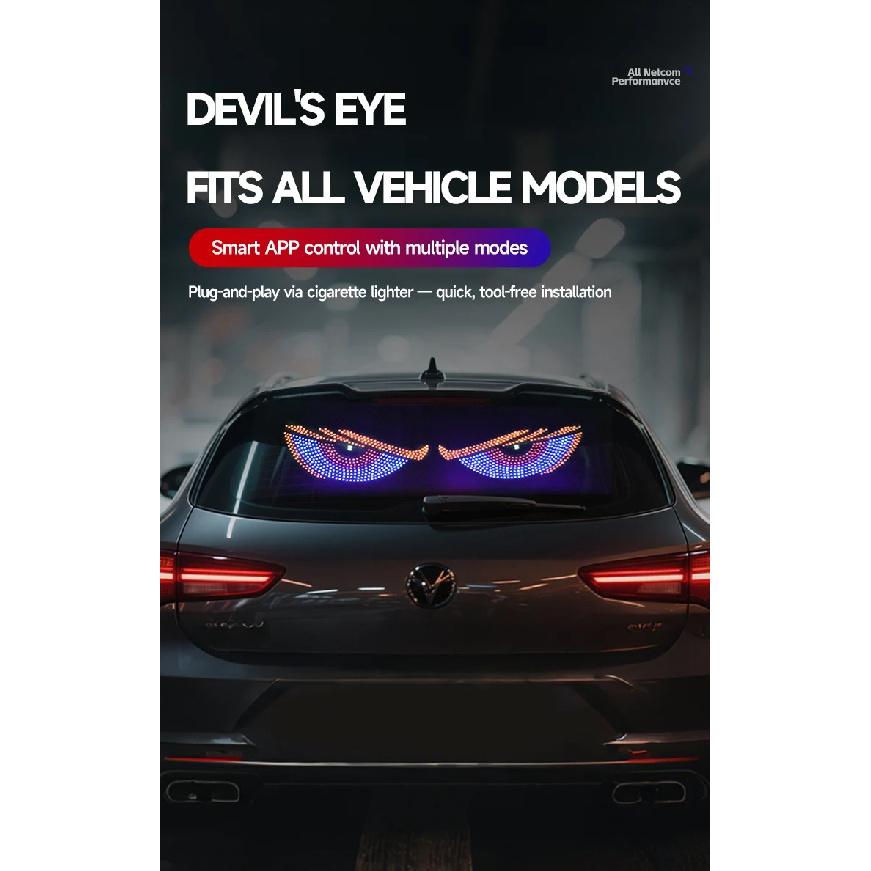 LED Truck Car Devil Eye LED Pixel Panel Light Car Windshield Truck Eye For Board Windshield 12V Car Graffiti Scrolling Truck Lig