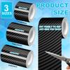Tallew 3 Rolls 67 Ft Car Edge Door Guards Sill Protector 5D Carbon Fiber Vinyl Wrap Automotive Vehicle Anti Collision Film Fits (Black, 2 in x 17, 4
